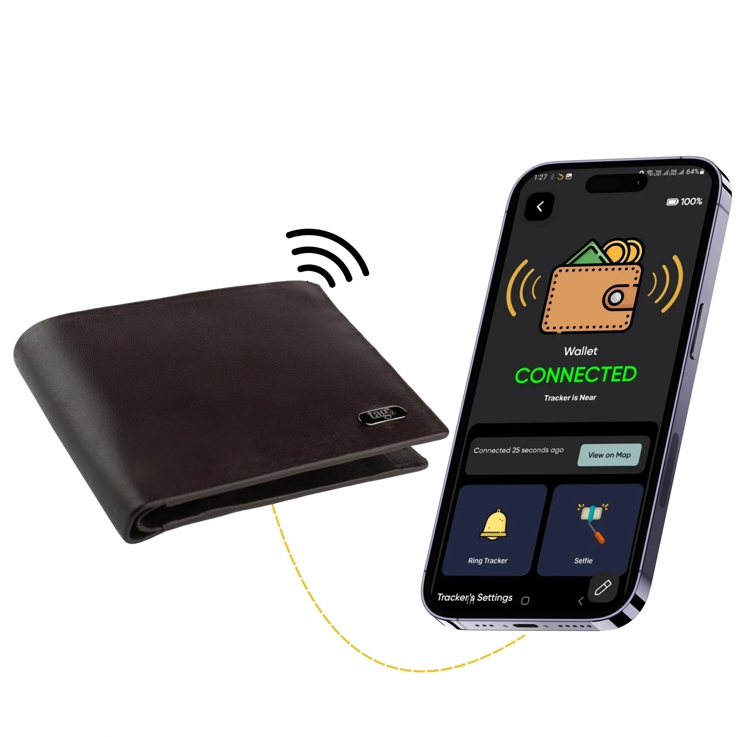 Bluetooth Smart Wallet (With Live GPS Tracker)