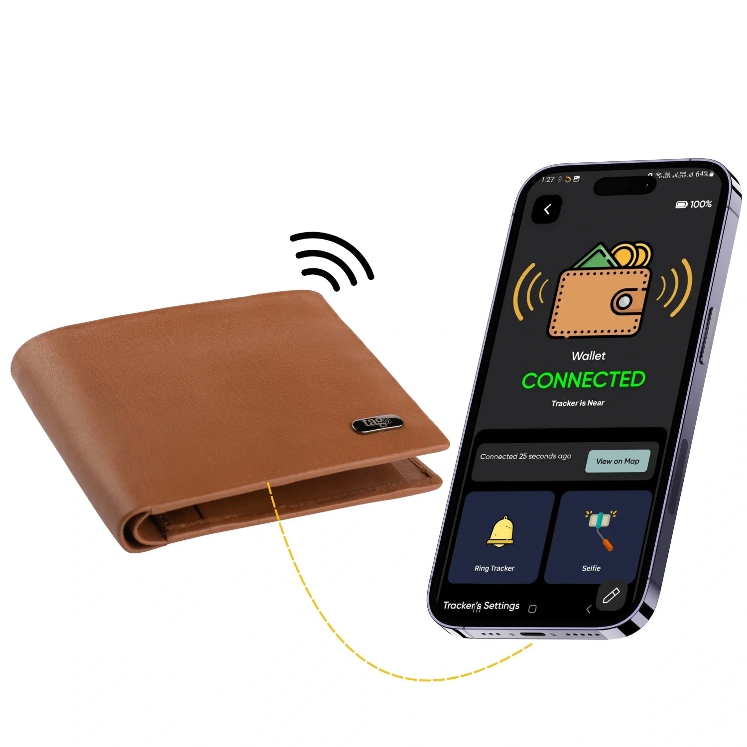 Bluetooth Smart Wallet (With Live GPS Tracker)